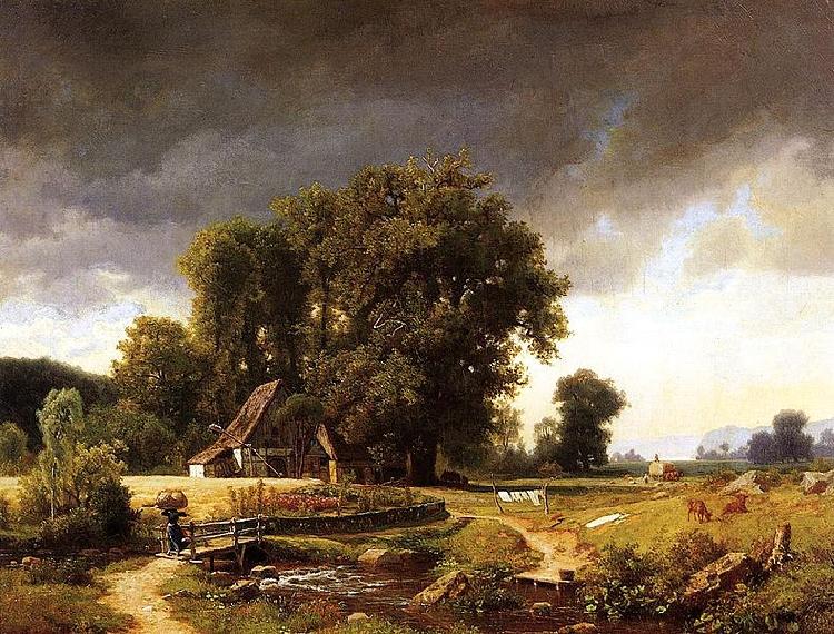 Albert Bierstadt Westphalian_Landscap oil painting picture